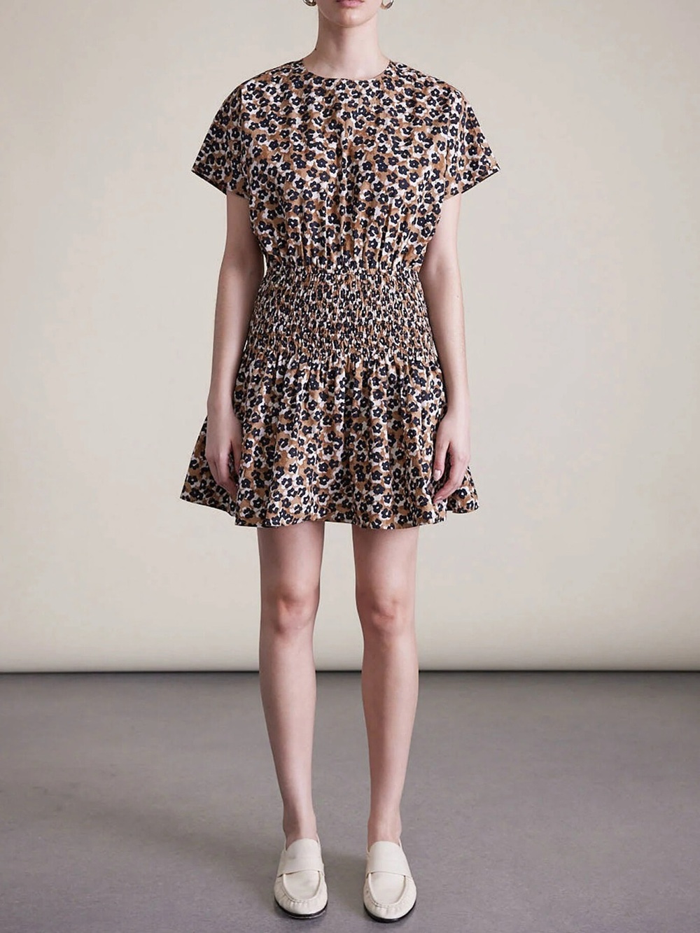 Apiece Apart Mana Mini Dress in Leopard Bouquet Size M
